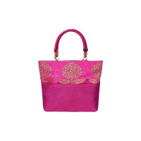 PrettyKraftsWomen's Cotton Mini Handbag (pink)