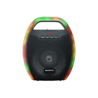 ZEBRONICS Sound Feast 60 Portable Wireless Speaker with 10W Output, Bluetooth v5.0, FM Radio, AUX, USB, mSD, TWS, 6.3mm Wired mic Support, Media + Volume Control, Carry Handle and RGB LED Lights