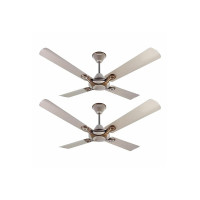 Havells 1200mm Leganza ES 4B Ceiling Fan | Best fan in 4 Blade, Premium Finish Decorative Fan, High Air Delivery | Energy Saving, 100% Pure Copper Motor, 2 Year Warranty | (Pack of 2, Mist Honey)