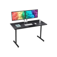 Sunon Office Table 47" Computer Desk Study Writing Table for Home Office, Modern Simple Style PC Desk, Black Metal Frame Laptop Table [Apply 35% coupon ]