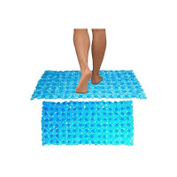 Expertomind Anti-Skid Shower Mat | Non-Slip Bathroom Mat for Bathtub, Floor & Shower | with Drain Holes | Machine Washable - Blue