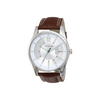 Titan Men Leather Octane Analog Silver Dial Watch-Nl9322Sl03/Nr9322Sl03, Band Color-Brown