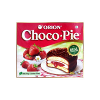 ORION Choco-pie Strawberry Cream Filled (Cream Biscuit)  (336 g) [location specific]