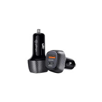 pTron Bullet Zip Mini 52.5W Car Charger with Dual Output, Super Fast Charging Compatible with Samsung, Xiaomi, Apple, MacBook, iPad, Oppo, Vivo, OnePlus, 30W Type-C/PD & 22.5W USB QC 3.0A (Black)