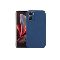 Knotyy Ultra Soft Rubberised Back Cover for vivo V29e 5G | Inner Velvet Fabric Lining | Matte Silicone Flexible |Raised Bumps for Camera & Screen Protection Back Case Cover - Blue