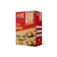 Kwality Pani Puri kit 43 pcs with 2 different flavours Sweet and Spicy Pani Powder 150g [Pack 1]