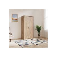 Amazon Brand - Solimo Raptor Engineered Wood 2 Door Wardrobe (Rustic Oak Finish)