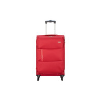VIP Widget Durable Polyester Soft Sided Check-in Luggage Spinner Wheels with Quick Access Front Pockets (Medium, 69cm, Red)