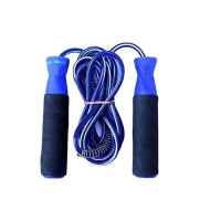 SPANCO Blue Color Skipping Rope Tangle-Free with Ball Bearings Rapid Speed Jump Rope Cable and Memory Foam Handles Ideal for Aerobic Exercise Like Speed Training, Endurance Training and Fitness Gym