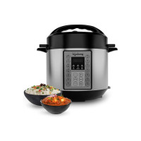 Lifelong 5L Electric Steam Pressure Cooker - Slow Cook Method Preserving Nutrients - For All Steam Cooked food Rice, Curries, Soup, Chicken, Idli - Added functions Yogurt, Sauté & Warm & 9 Presets