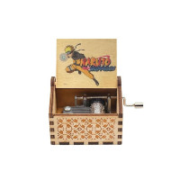 AUGEN Music Box Gift- Wooden Music Box, Laser Engraved Vintage Music Boxes Birthday/Valentine's Day Gift Naruto (Mini 6)