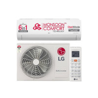 LG 1.5 Ton 3 Star DUAL Inverter Split AC (Copper, AI Convertible 6-in-1 Cooling, 2 Way Swing, HD Filter with Anti-Virus Protection, 2024 Model, TS-Q18JNXE3, White)