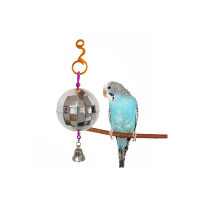 Western Era Disco Ball Toy is Fun, Interactive, Shiny, Provide a Sense, Entertainment, Stimulation for Pet Birds, Parrot, Budgies, Finch, Java, Cockatiels