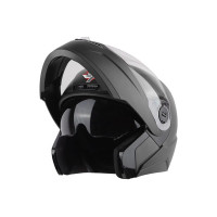 Steelbird SBA-7 7Wings ISI Certified Flip-Up Helmet for Men and Women with Inner Smoke Sun Shield (Medium 580 MM, Dashing Black) [coupon]