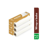 IMVELO Wrap n Bake Butter Paper | 20 Mtr | Microwave & Oven Safe | Wrapping & Baking Parchment Paper  (Pack of 3, 60 m)