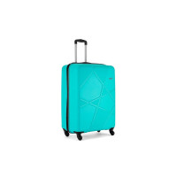 Safari Pentagon 55 Cms Small Cabin Polypropylene Hard Sided 4 Wheels 360 Degree Wheeling System Luggage/Speed_Wheel Suitcase/Trolley Bag, Cyan Blue