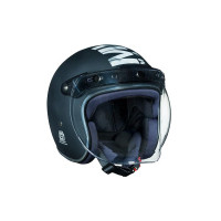 Royal Enfield Open Face ISI and DOT Certified Camo Mlg Riding Helmet with Bubble Visor Matt Black, Size: XL(61-62Cm) with High Density Eps Liner for Better Impact Absorption